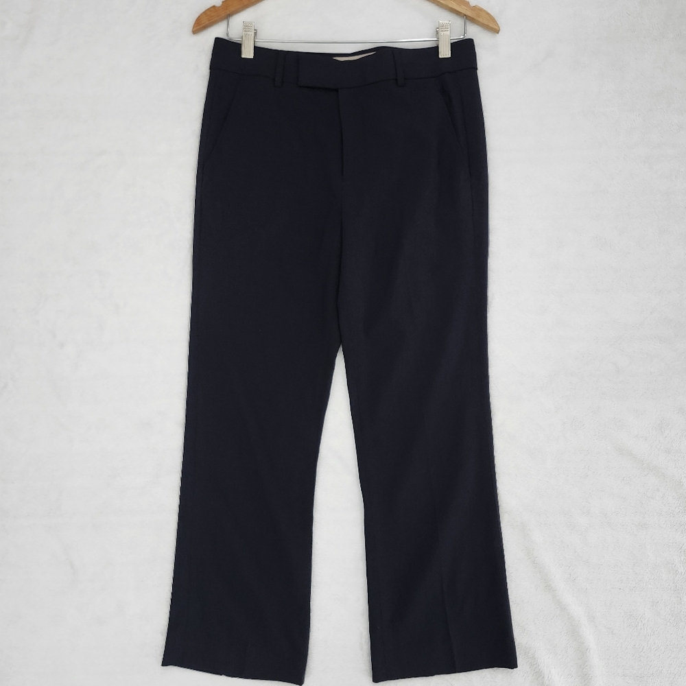 VINCE Womens Navy Wool Blend Ankle Dress Pants Classic Straight Leg 6 NWT $238US
